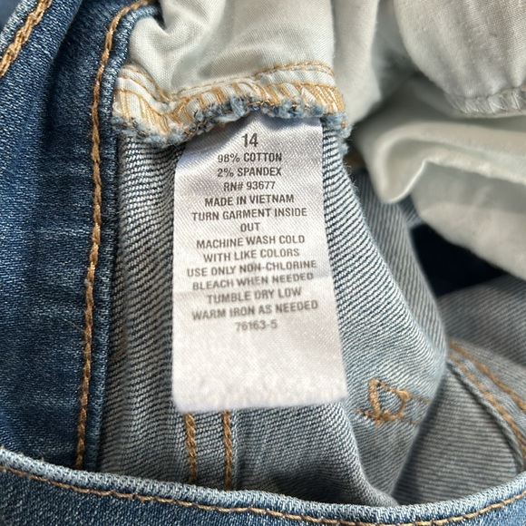 a.n.a. a new approach size 14 high rise wide leg crop blue jeans - Picture 6 of 7